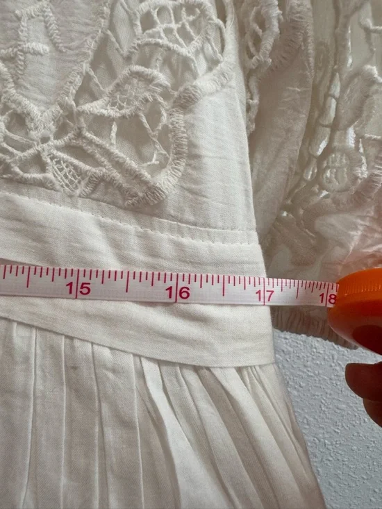 NEW | Forever That Girl Anthropologie Mock-Neck Lace Maxi Dress Sz: L Petite - Picture 8 of 14